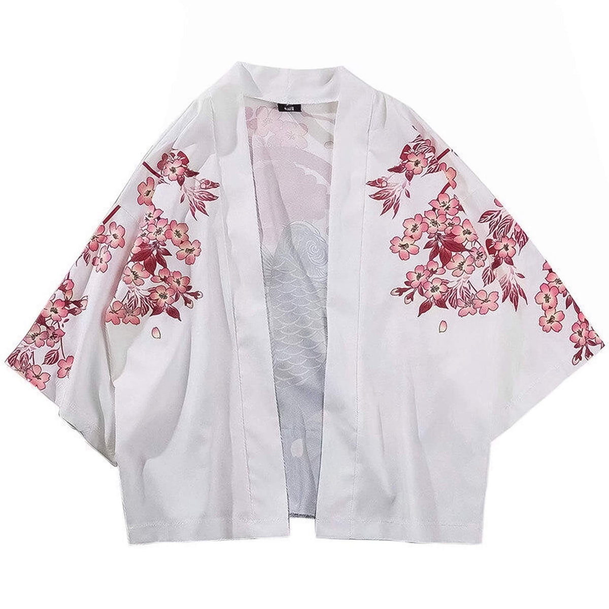 Japanese Yukata Kimono Plus Size - Orange Flowers in