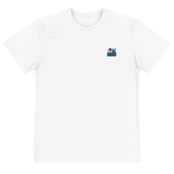GREAT WAVE EMBROIDERED SUSTAINABLE TEE